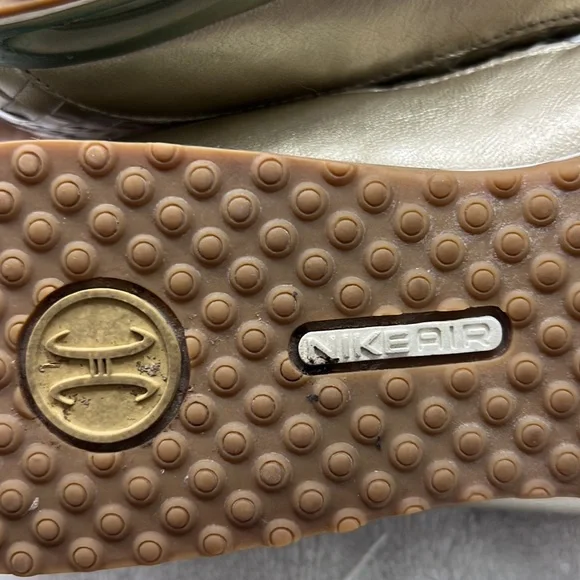 EUC Cole Haan Gold Woven Leather G edition Nike Air Mary Jane’s Size 9 - Picture 4 of 6